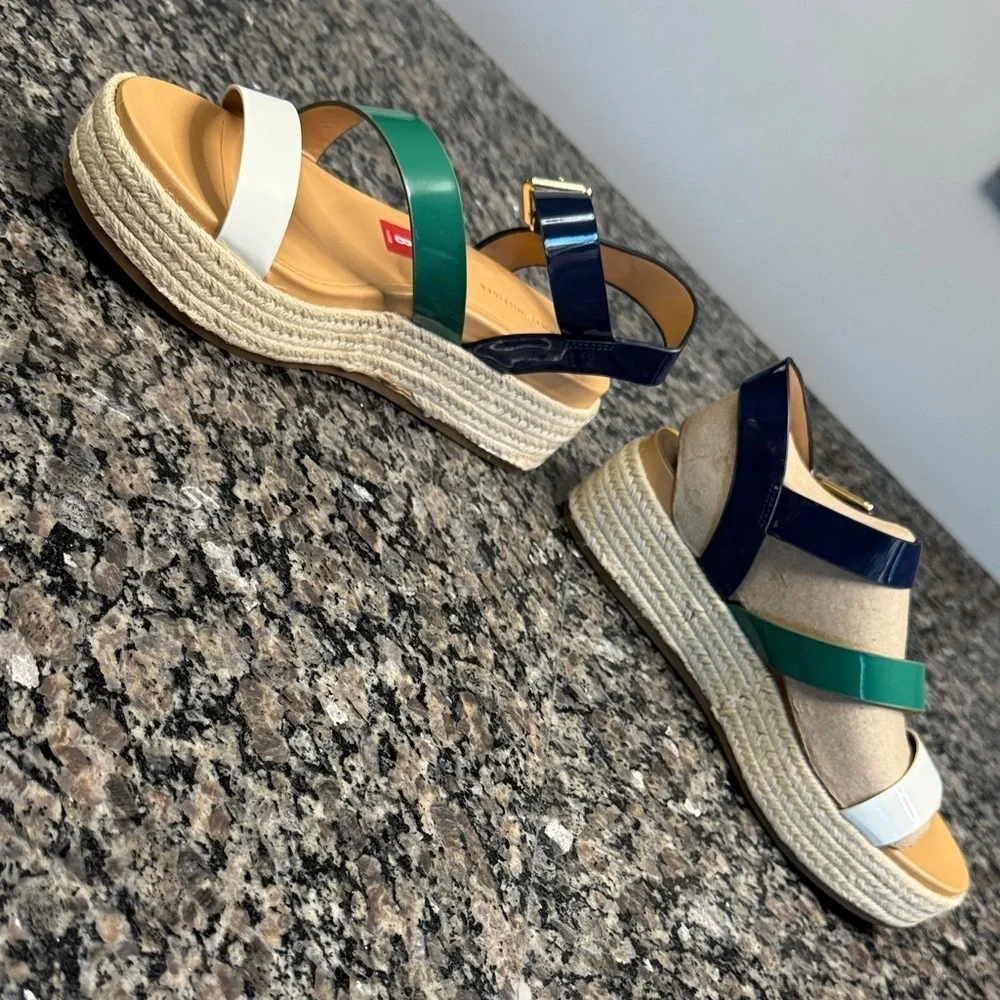 Tommy Hilfiger Navy, Green, and White Espadrilles
